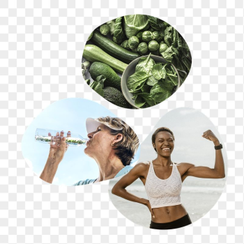 Healthy diet png aesthetic badge | Free PNG - rawpixel