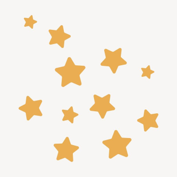 Yellow stars sticker, cute pastel | Free PSD - rawpixel