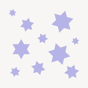 Purple stars clipart, cute pastel | Free Vector - rawpixel