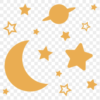 Moon, space png sticker, yellow | Free PNG - rawpixel