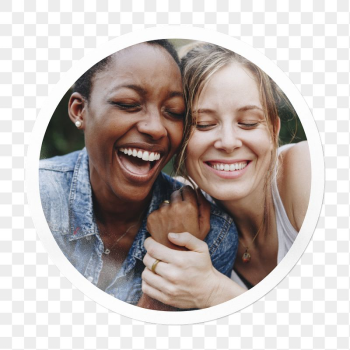 Png happy lesbian couple badge | Free PNG - rawpixel