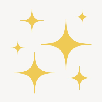 Yellow sparkle sticker, cute effect | Free PSD - rawpixel