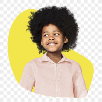 African kid png badge sticker, | Free PNG - rawpixel