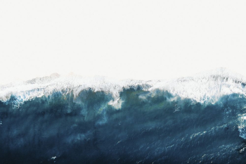 Blue ocean background, wave border | Free PSD - rawpixel