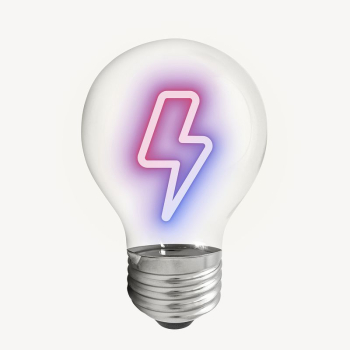 Neon lightning bolt icon in light | Free Icons - rawpixel