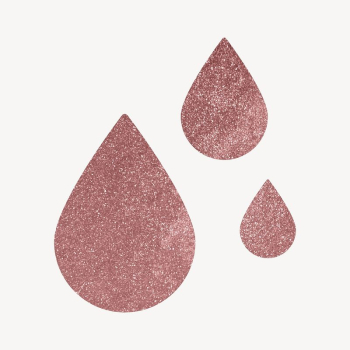 Glittery water drop sticker, pink | Free PSD - rawpixel