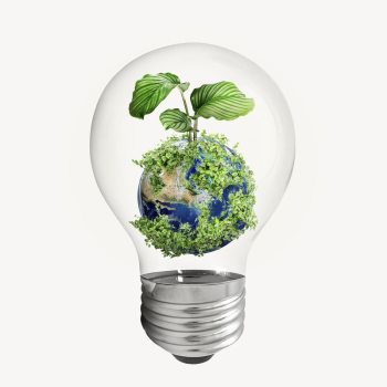 Environmental globe bulb, eco planet | Free PSD - rawpixel