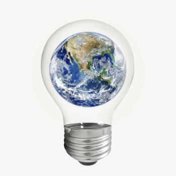 Earth in light bulb, environment | Free PSD - rawpixel