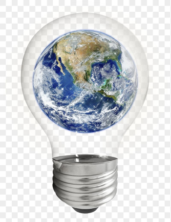 Earth png light bulb sticker, | Free PNG - rawpixel
