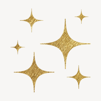 Gold sparkle clipart, metallic effect | Free Vector - rawpixel