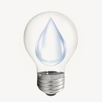 Water drop in light bulb, | Free PSD - rawpixel