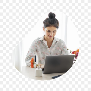 Woman png working on laptop | Free PNG - rawpixel