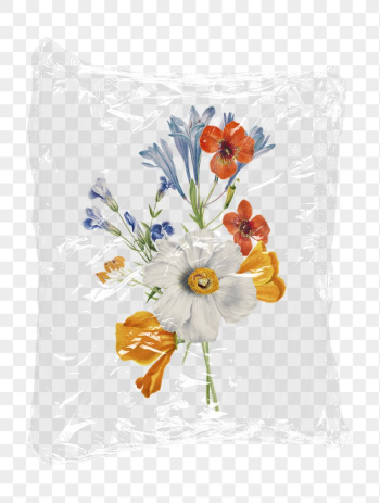 Colorful flower png bouquet plastic | Free PNG - rawpixel
