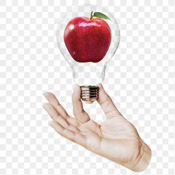 Red apple png sticker, hand | Free PNG - rawpixel