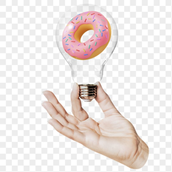 Donut png sticker, hand holding | Free PNG - rawpixel