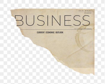 Vintage business png ripped newspaper | Free PNG - rawpixel