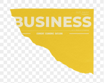 Yellow business png ripped newspaper | Free PNG - rawpixel
