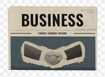 Business handshake newspaper, employment photo | Free PNG - rawpixel