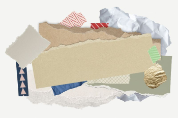Ripped paper collages frame background | Free PSD - rawpixel