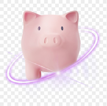 Piggy bank png, 3D digital | Free PNG - rawpixel
