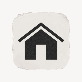 Home icon, ripped paper design | Free Icons - rawpixel