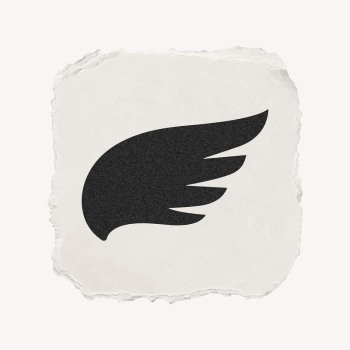 Wing icon, ripped paper design | Free Icons - rawpixel
