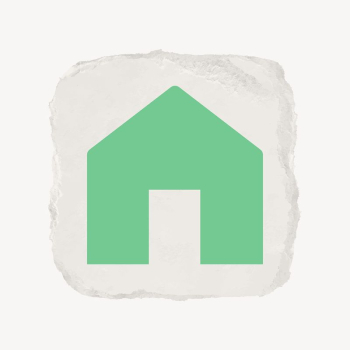 Home icon, ripped paper design | Free Icons - rawpixel