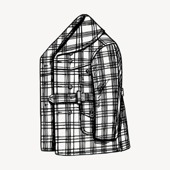 Plaid men's jacket clipart, vintage | Free Vector - rawpixel