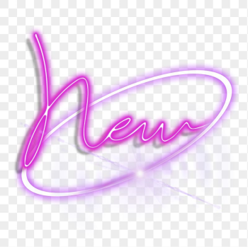 New word png, pink neon | Free PNG - rawpixel