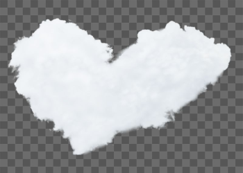 Cloud png sticker, heart shape, | Free PNG - rawpixel