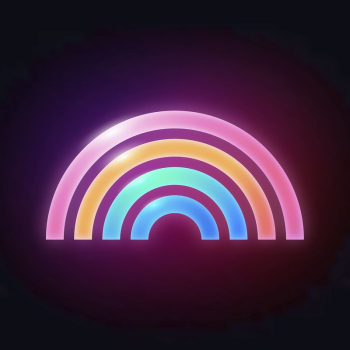 Rainbow icon, neon glow design | Free Icons - rawpixel