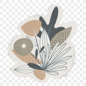 Flower png sticker, doodle botanical | Free PNG - rawpixel