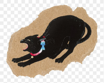 Png black cat sticker, Hiroaki | Free PNG - rawpixel