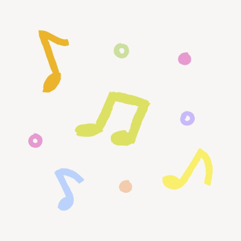 Colorful musical notes doodle sticker | Free Icons - rawpixel