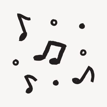 Musical notes sticker, black doodle | Free Icons - rawpixel