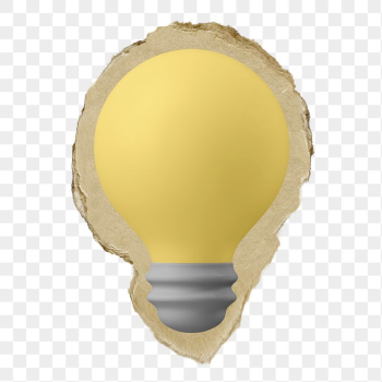 Light bulb png torn paper | Free PNG - rawpixel
