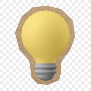 Light bulb png brown paper | Free PNG - rawpixel