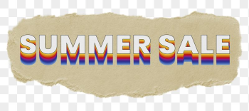 Summer sale png ripped paper | Free PNG - rawpixel