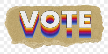 Vote png ripped paper word | Free PNG - rawpixel
