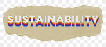 Sustainability png ripped paper word | Free PNG - rawpixel