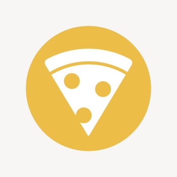Pizza icon badge, flat circle | Free Icons - rawpixel