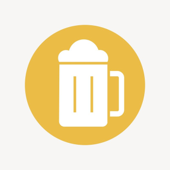Beer glass icon badge, flat | Free Icons - rawpixel