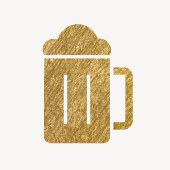 Beer glass gold icon, glittery | Free Icons - rawpixel