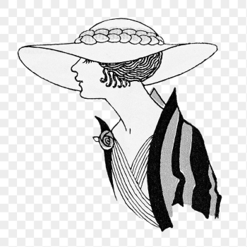 Vintage fashionable png woman sticker, | Free PNG - rawpixel