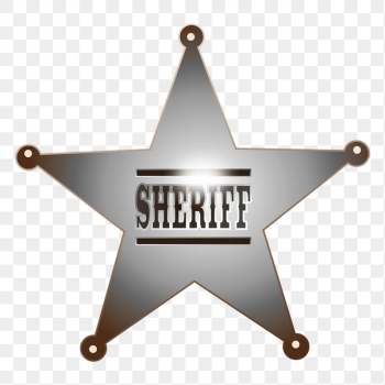 Sheriff badge png sticker, transparent | Free PNG - rawpixel