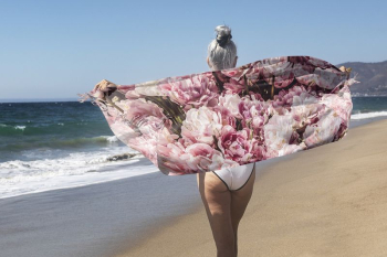 Pink floral scarf, Summer fashion | Free Photo - rawpixel