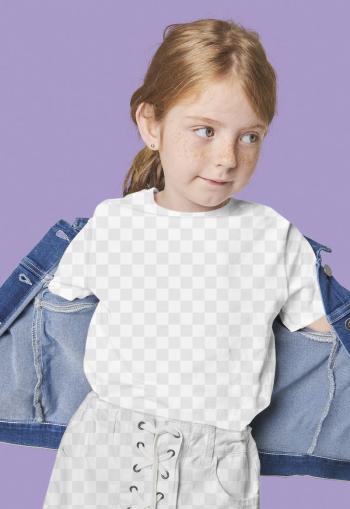 Girl's t-shirt png mockup, skirt | Free PNG Mockup - rawpixel