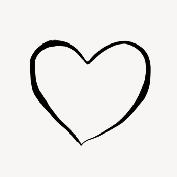 Heart doodle clipart, drawing illustration, | Free Photo - rawpixel