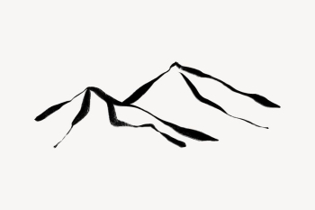 Mountain ink brush, abstract design | Free Photo - rawpixel