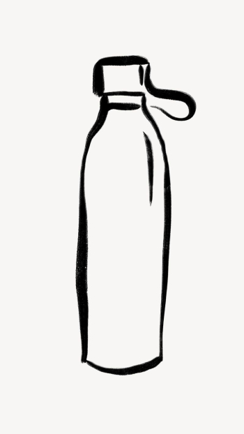Water bottle ink brush, doodle | Free Photo - rawpixel